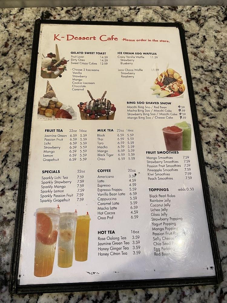 K-Desserts Cafe Menu image 1